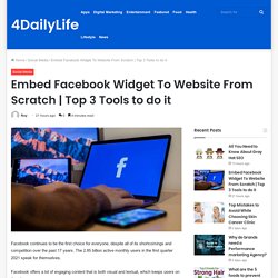 Embed Facebook Widget To Website From Scratch