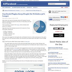 Facebook Plugins Keep People On Websites 50% Longer