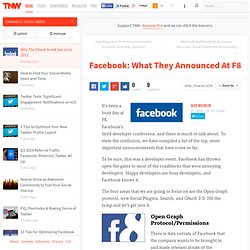 Facebook: What They Announced At F8