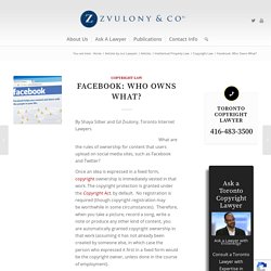 Facebook: Who Owns What? – Zvulony & Co.