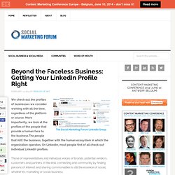Beyond the Faceless Business: Getting Your LinkedIn Profile Right