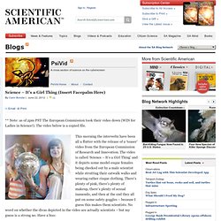 ScientificAmerican: Science – It’s a Girl Thing (Insert Facepalm Here)