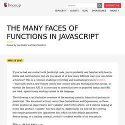 The Many Faces of Functions in JavaScript - - Bocoup