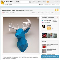 Create faceted papercraft-objects - All