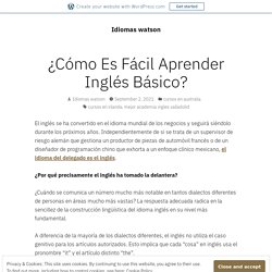 ¿Cómo Es Fácil Aprender Inglés Básico?