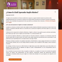 ¿Cómo Es Fácil Aprender Inglés Básico?