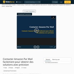 Contacter Amazon Par Mail facilement pour obtenir des solutions avec précision