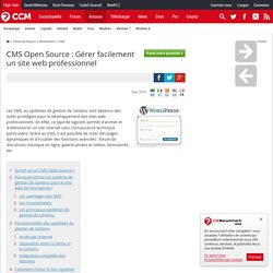 CMS Open Source : Gérer facilement un site web professionnel
