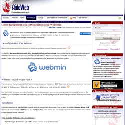 Gérer facilement son serveur linux avec Webmin - Linux - Aidoweb