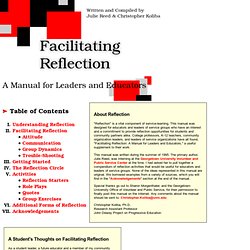 Facilitating Reflection: A Manual for Leaders and Educators