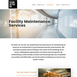 Predictable Results For Facility Maintenance Melbourne