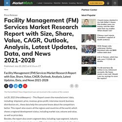 Facility Management (FM) Services Market Research Report with Size, Share, Value, CAGR, Outlook, Analysis, Latest Updates, Data, and News 2021-2028