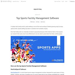 Top Sports Facility Management Software - algowid’s blog
