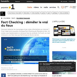 Fact Checking : démêler le vrai du faux