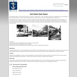 Fact Sheet: Pearl Harbor