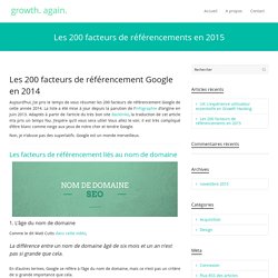 Les 200 facteurs de référencement Google 2014: la liste complète!