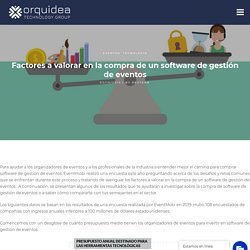 Factores a valorar en la compra de un software de gestión de eventos