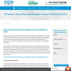 6 Factors that affect the budget of your Exhibition Stall