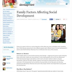 Family Factors Affecting Social Development