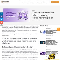 7 factors to consider when choosing a cloud hosting plan?