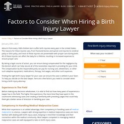 Factors to Consider When Hiring a Birth Injury Lawyer