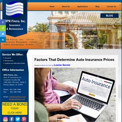 Factors That Determine Auto Insurance Prices