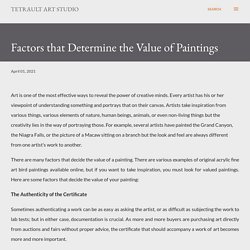 Factors that Determine the Value of Paintings