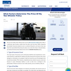 What Factors Determine The Price Of My 2 Wheeler Policy