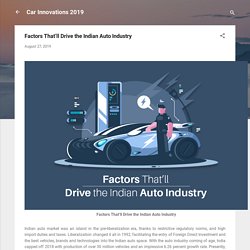 Factors That’ll Drive the Indian Auto Industry