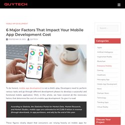 6 Major Factors That Impact Your Mobile App Development Cost