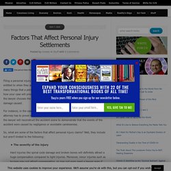 Factors That Affect Personal Injury Settlements