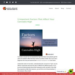 5 Factors That Can Affect Your Cannabis High