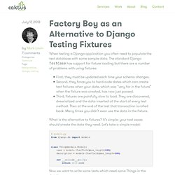 Factory Boy as an Alternative to Django Testing Fixtures
