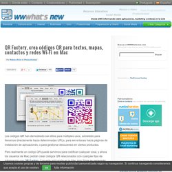 QR Factory, crea códigos QR para textos, mapas, contactos y redes Wi-Fi en Mac