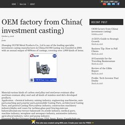 OEM factory from China( investment casting)