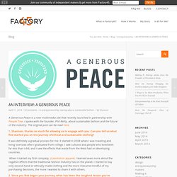 AN INTERVIEW: A GENEROUS PEACE