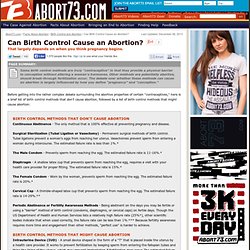 Facts About Abortion: Which Birth Control Methods Cause Abortion?