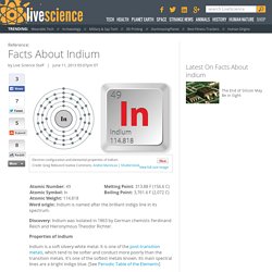 Facts About (the element) Indium