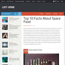 Top 10 Facts About Space Food