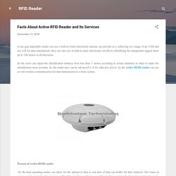 Facts About Active RFID Reader and Its Services