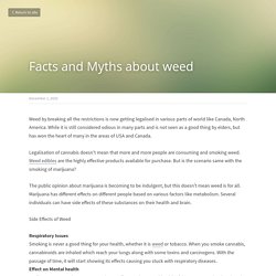 Facts and Myths about weed