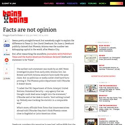 Facts are not opinion