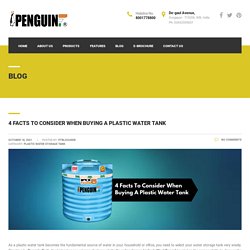 4 Facts To Consider When Buying A Plastic Water Tank