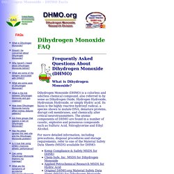 Facts About Dihydrogen Monoxide