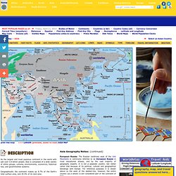 Map of Asia, Asian Countries, and Asian Landforms and Rivers