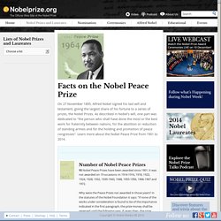 Facts on the Nobel Peace Prizes