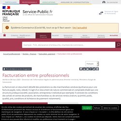 Facturation - professionnels