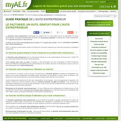 Facturier Auto Entrepreneur - myAE.fr : Facturier, outil gratuit pour auto entrepreneur