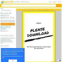 [PDF] Facultad de Medicina. Medicina. Guía Docente ucm - Free Download PDF
