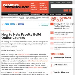 How to Help Faculty Build Online Courses